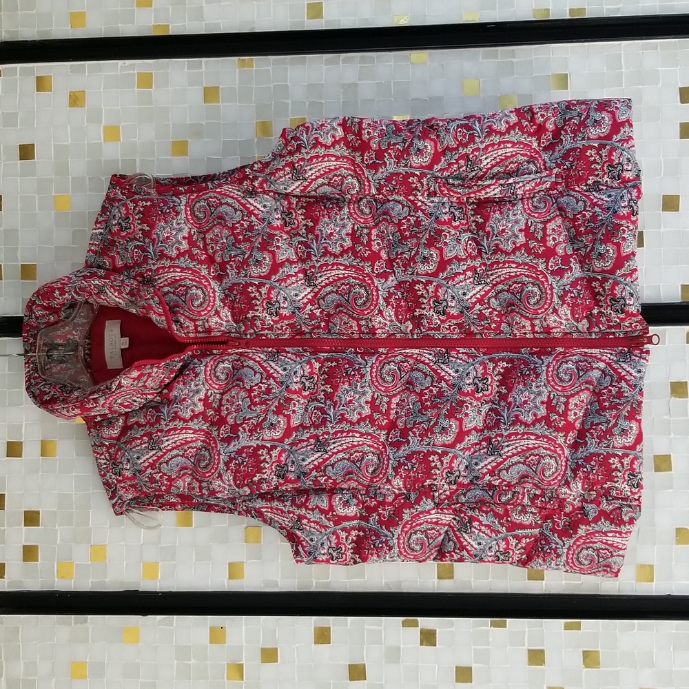 Talbots Puffer Paisley Vest